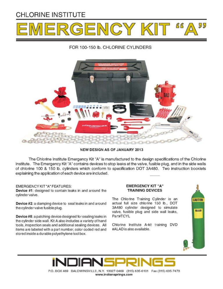 Shop Chlorine Emergency Kit A Indian Springs Manufacturing