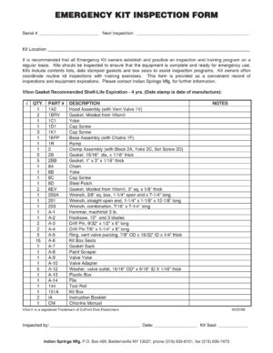 Kit-A Inspection Sheet Pre-2013