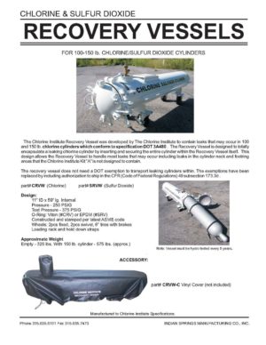 Chlorine & Sulfur Dioxide Recovery Vessels Literature