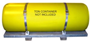 Skid, Transport Skid for DOT 106A500X Ton Containers, Galvanized Steel with 2 pcs.