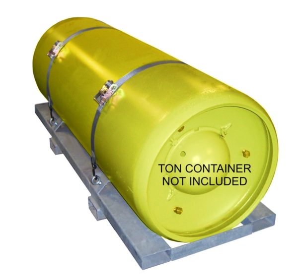 Skid, Transport Skid for DOT 106A500X Ton Containers, Galvanized Steel with 2 pcs.