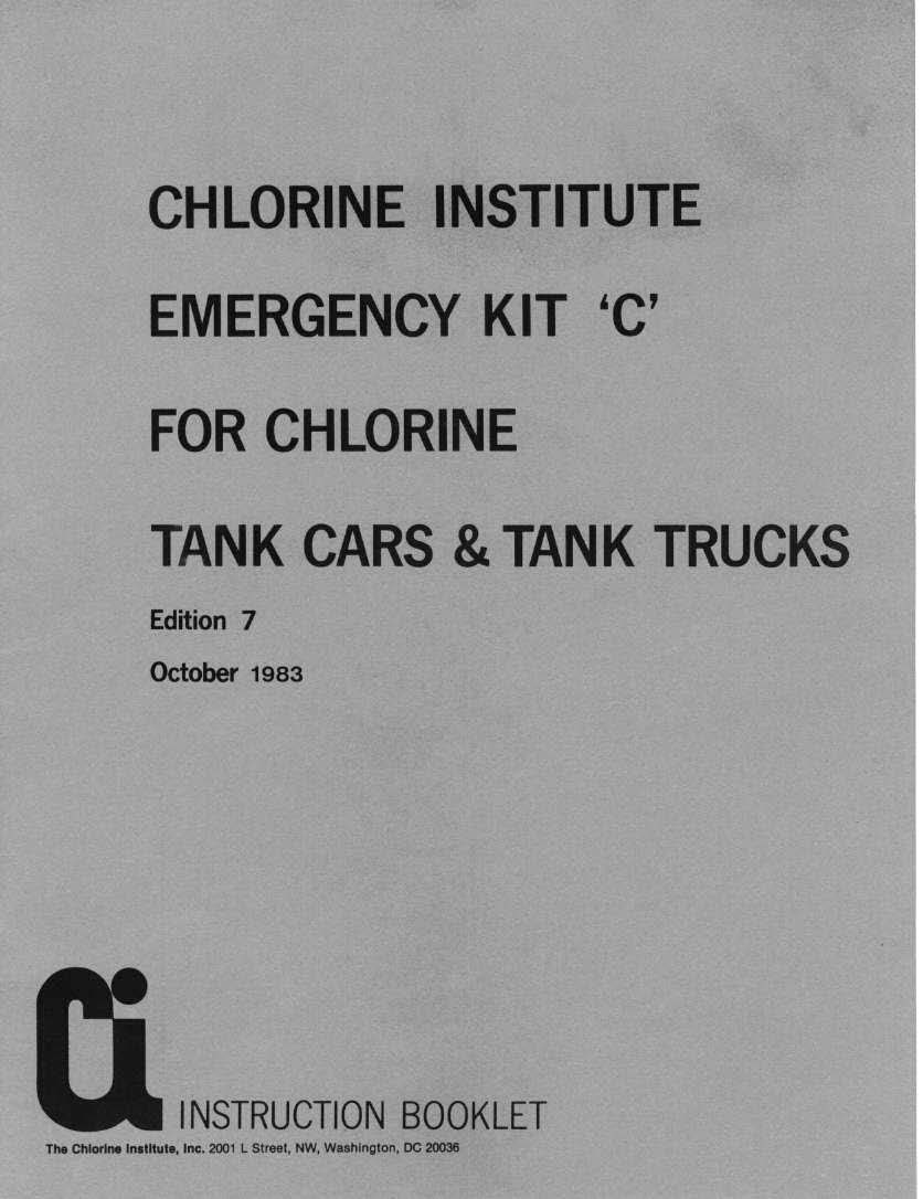 ICD7 Chlorine Institute Emergency Kit “C” Instruction Booklet, ed.7
