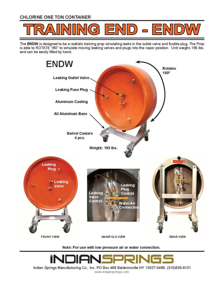 Shop Chlorine Ton Training Devices Indian Springs Manufacturing